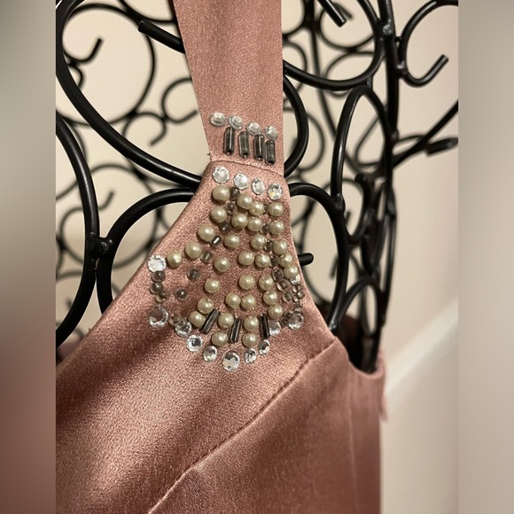 Silk Dress LOFT Short Women’s sz 4 Silk Dress Cocktail Dress Wedding Black Tie - Picture 5 of 15